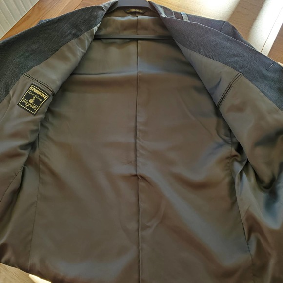 Tom James Men's 3 Button Single Breasted Blazer Sz 42 Gray Career Formal - Picture 8 of 12